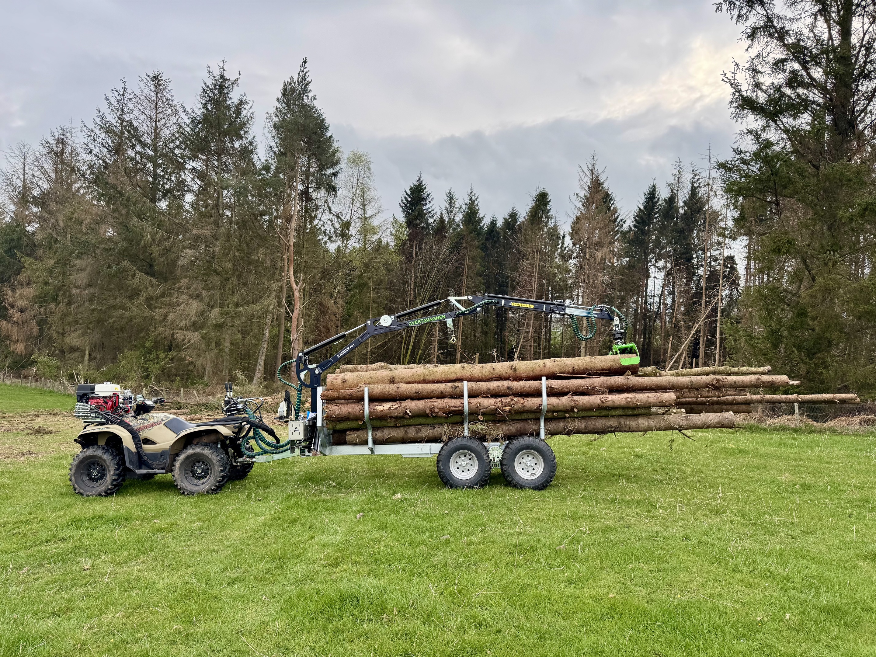 Avestavagnen kranvagn, atv kranvagn Ranger Plus